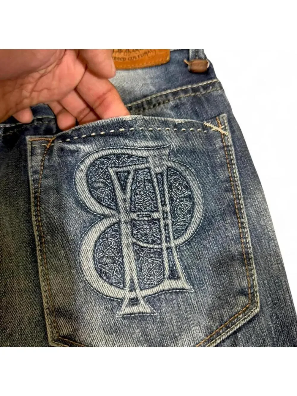 Beanpole blue denim jeans with embroidered logo - Picture 6 of 7